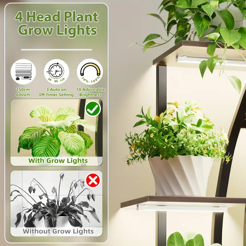 1pc Plant Stand Indoor with Grow Lights