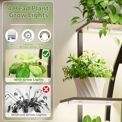 1pc Plant Stand Indoor with Grow Lights